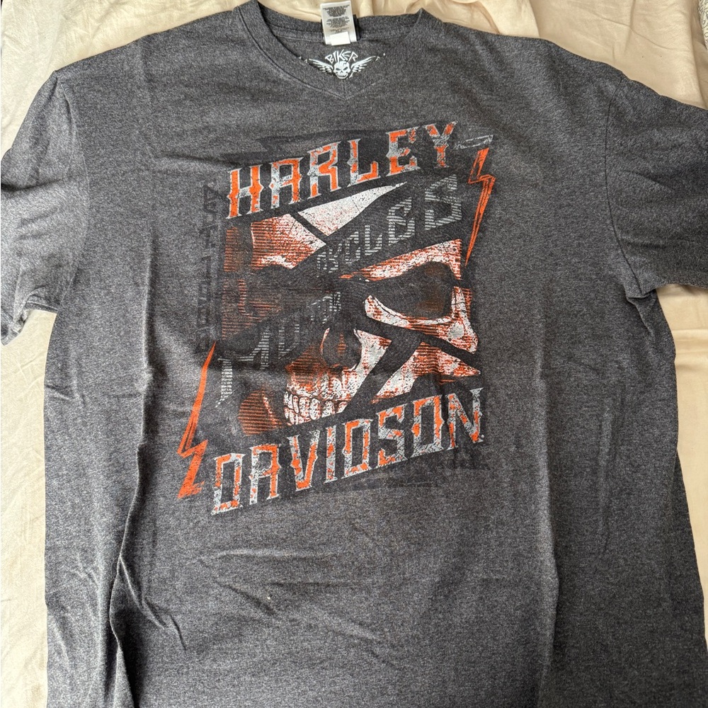 Harley-Davidson Charcoal Skull Graphic Tee